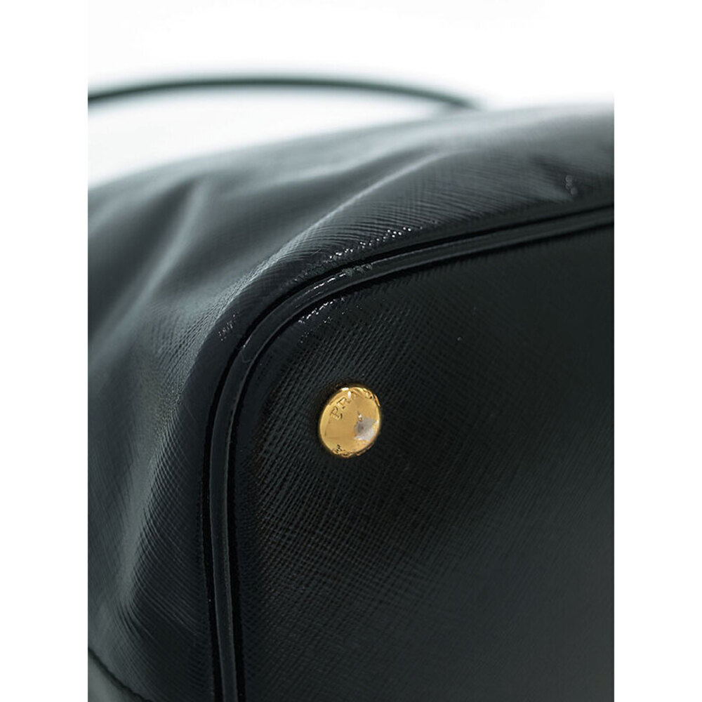 Prada Daino Tote Bag Shoulder Vitello Leather Black - Picture 9 of 9